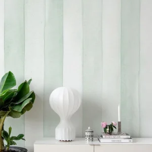 Aquarelle Stripe Pastel Green