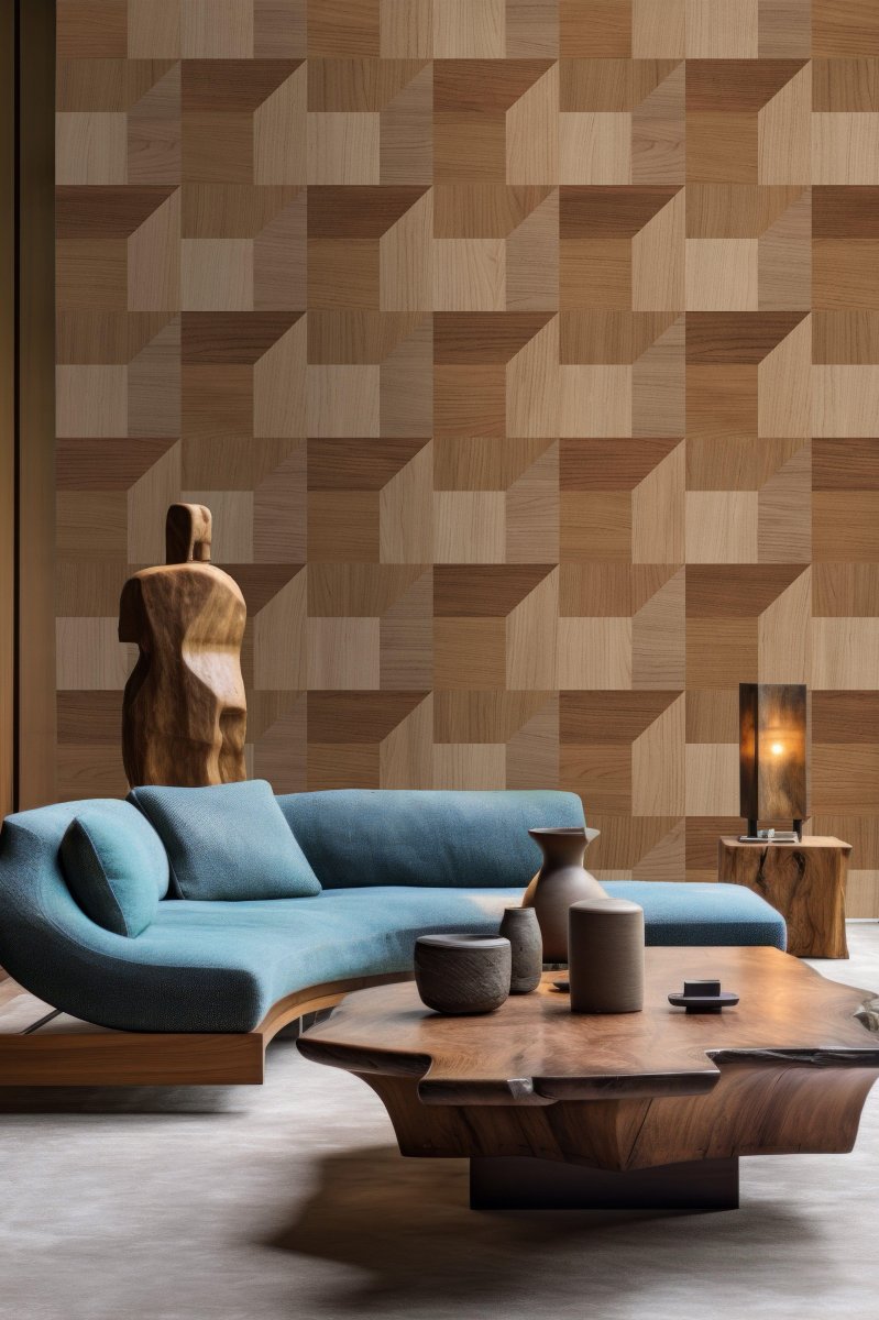 Geometric Wood White Washed Oak - Bild 6