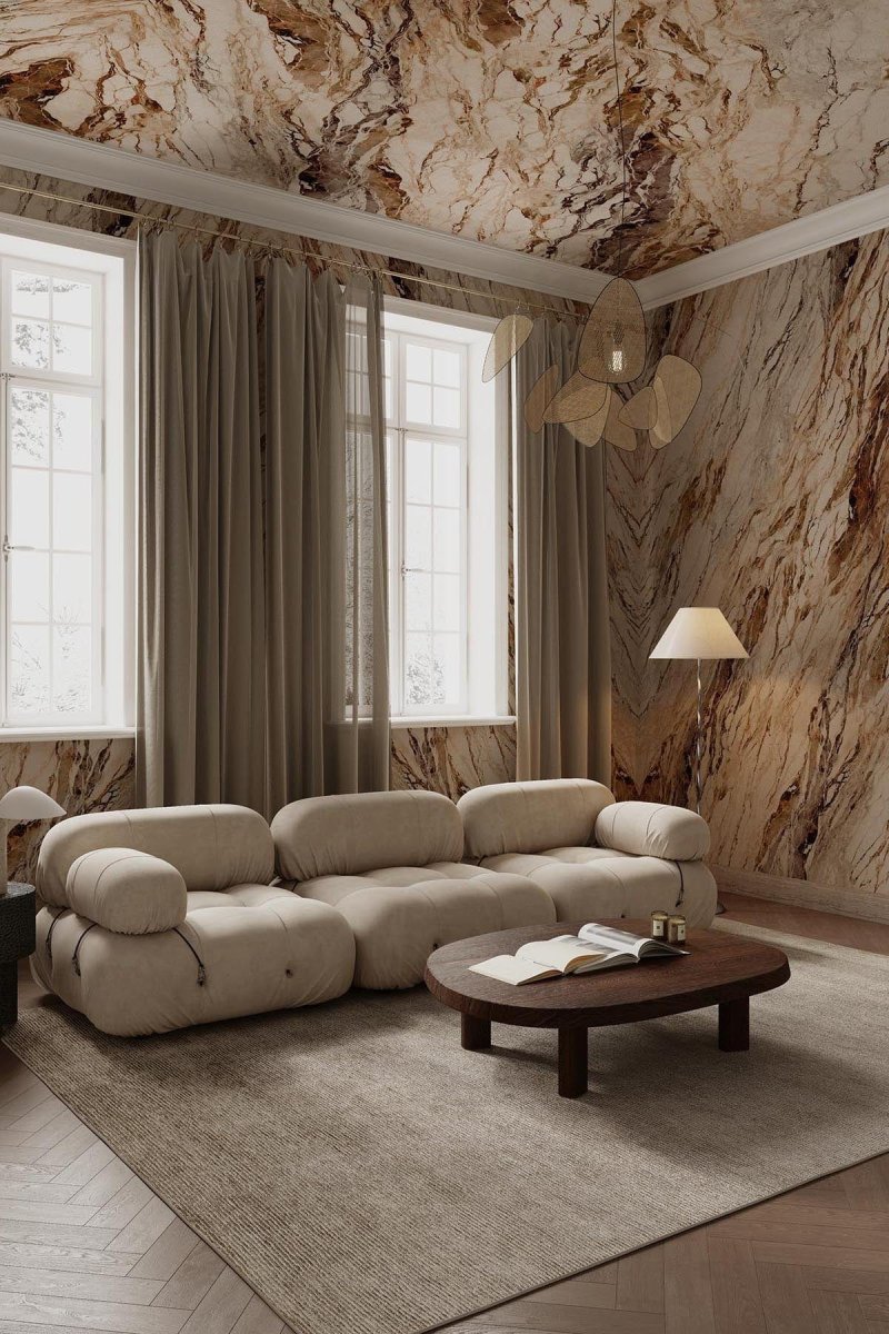 Mirrored Marble Golden Ochre - Bild 5