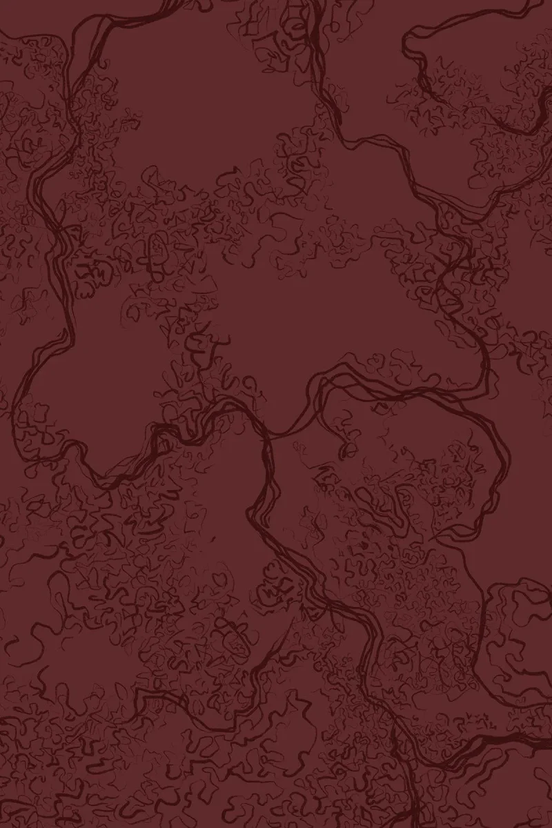 Abstract Sketch Burgundy - Bild 3