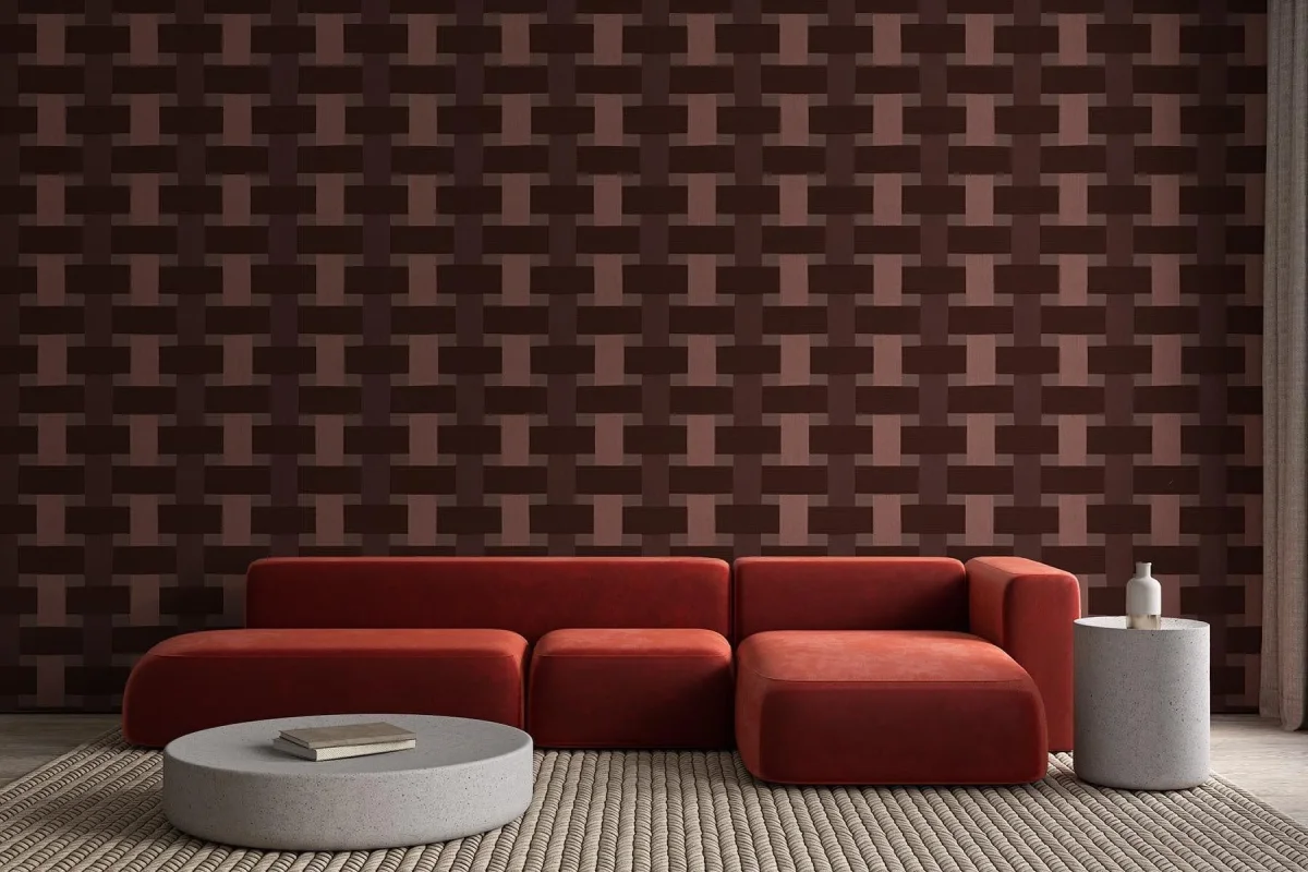 Rectangular Embroidery Burgundy - Bild 6