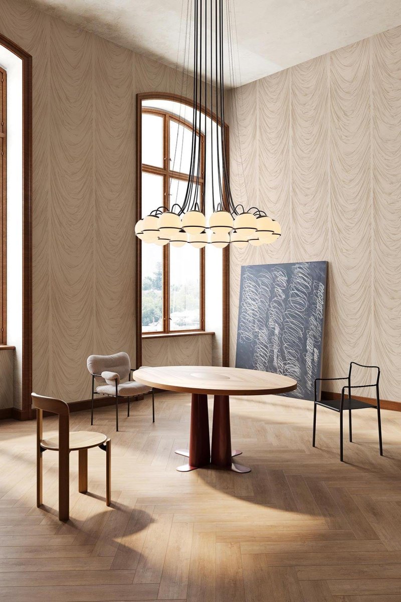 Draped Trompe Lóeil Beige