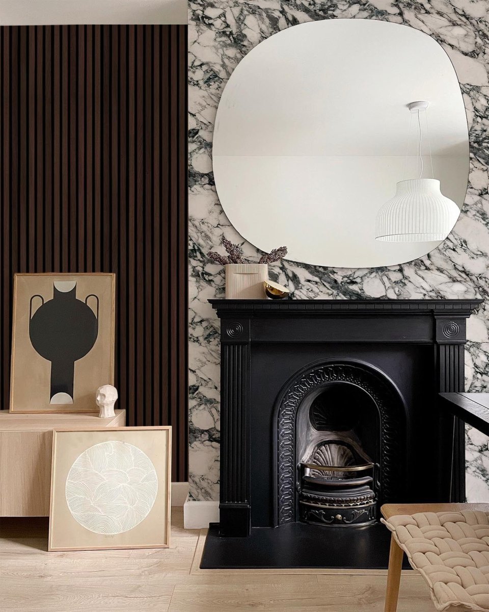 Rib Wood Wallpaper Dark Oak - Bild 6