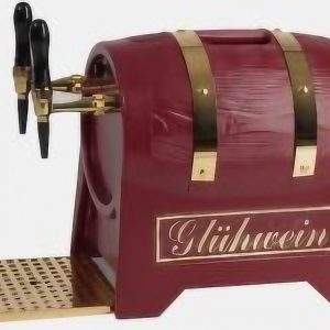 Varmdrycksdispenser, glöggkanna, vinvärmare – Special Edition röd med elektrisk pump, 3 kW, 2-fas