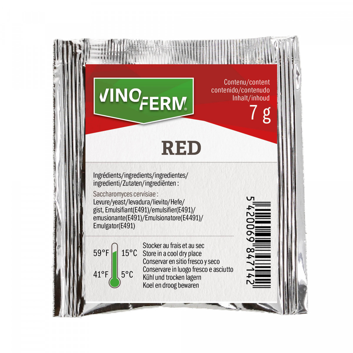 Torrjäst, Vinoferm Red 7 g