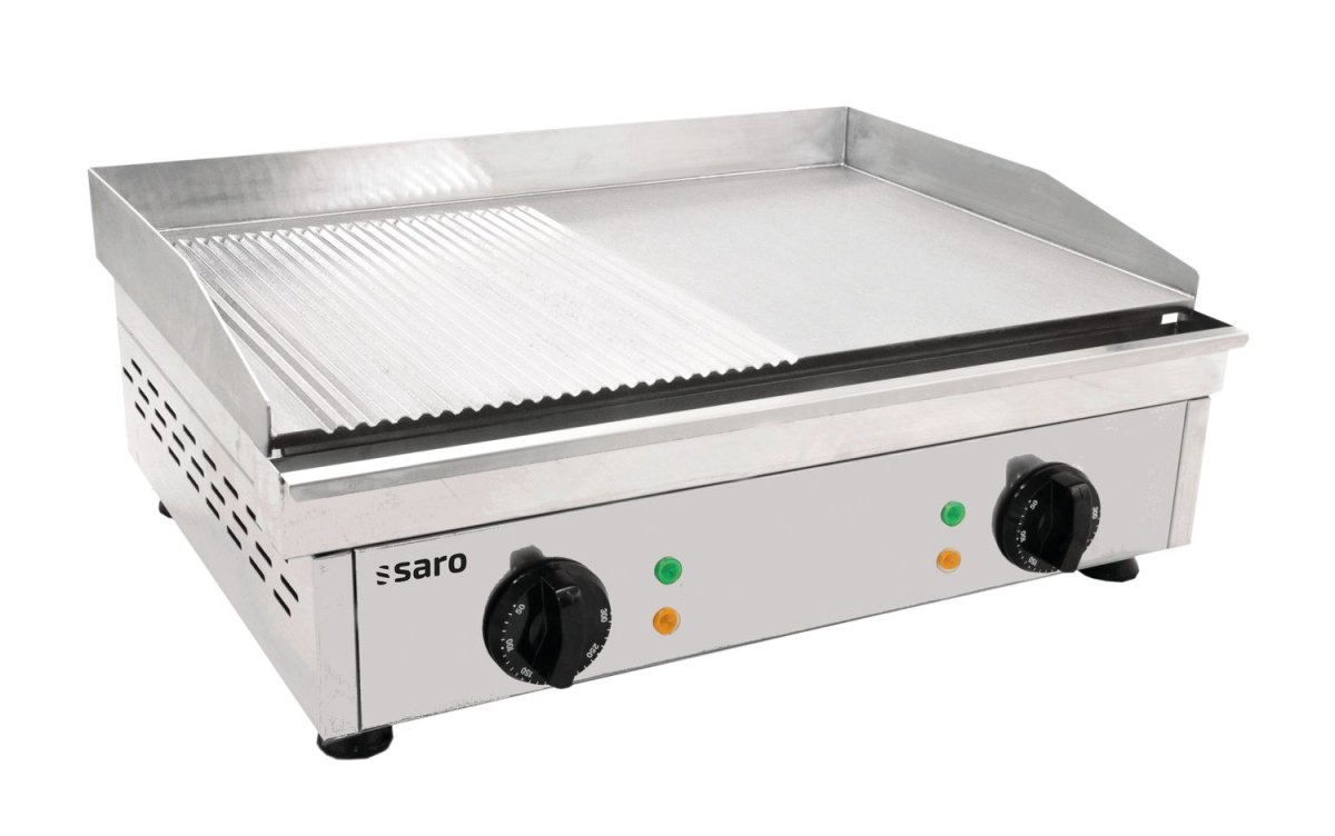 Saro grill, stekplattor (räfflad + slät) – modell Fry Top GM