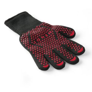 Värmeskyddshandskar, grillhandskar – tål 250 °C i 15 sekunder, bekväm passform, 2-pack