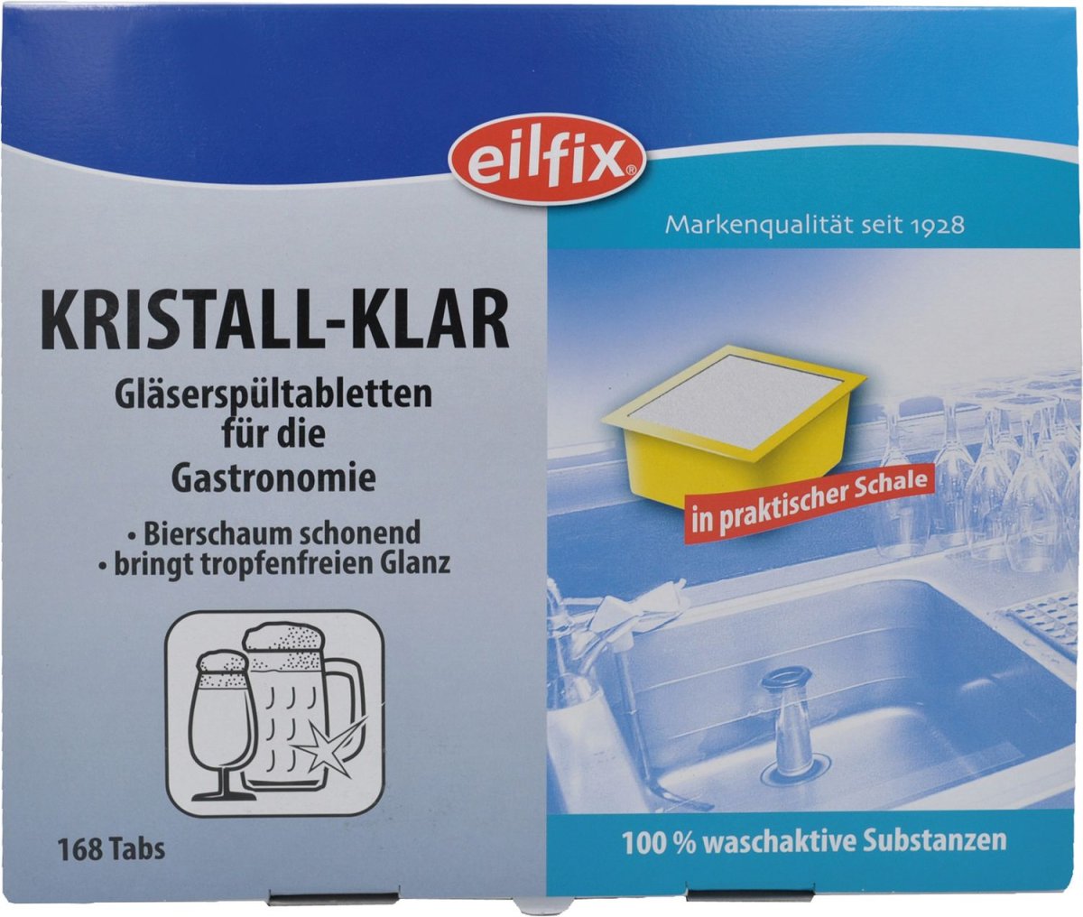 Rengöringsmedel, glasrengörare, rengöringstabletter – kristall-klar