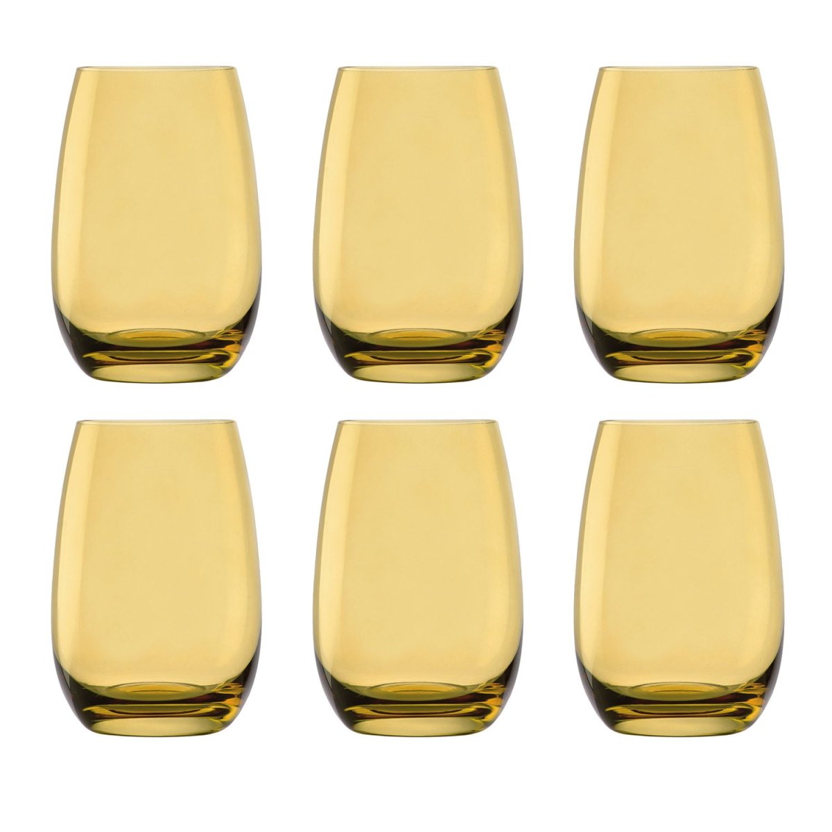 Vattenglas, dricksglas, juiceglas – färgade, elements, 6-pack, bärnstensfärgade, 335 ml - Bild 2