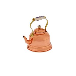 Koppkanna i koppar, tekanna i koppar – med handtag i porslin, 1,5 l
