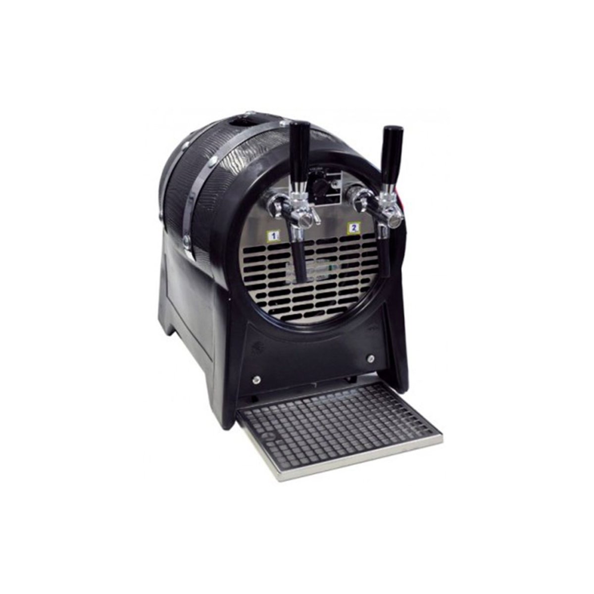Ölserveringsmaskin, ölmaskin, ölpump, öldispenser – torrkylare med dekorativa ringar, 2 kranar, 60 l/h - Bild 2