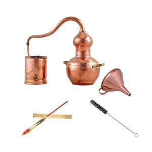 Komplett set med destillationsapparat, destillator, destillationsutrustning – koppar, 2 liter