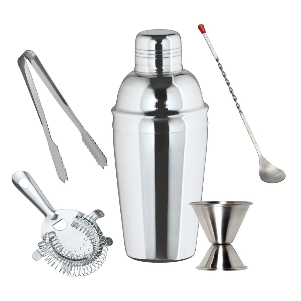 Stort cocktailshaker-set – 3 delar, rostfri shaker - Bild 2